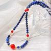 High Quality Natural Lapis Lazuli Freshwater Pearl Gypsy Collarbone Chain Necklace Neck Chain Female