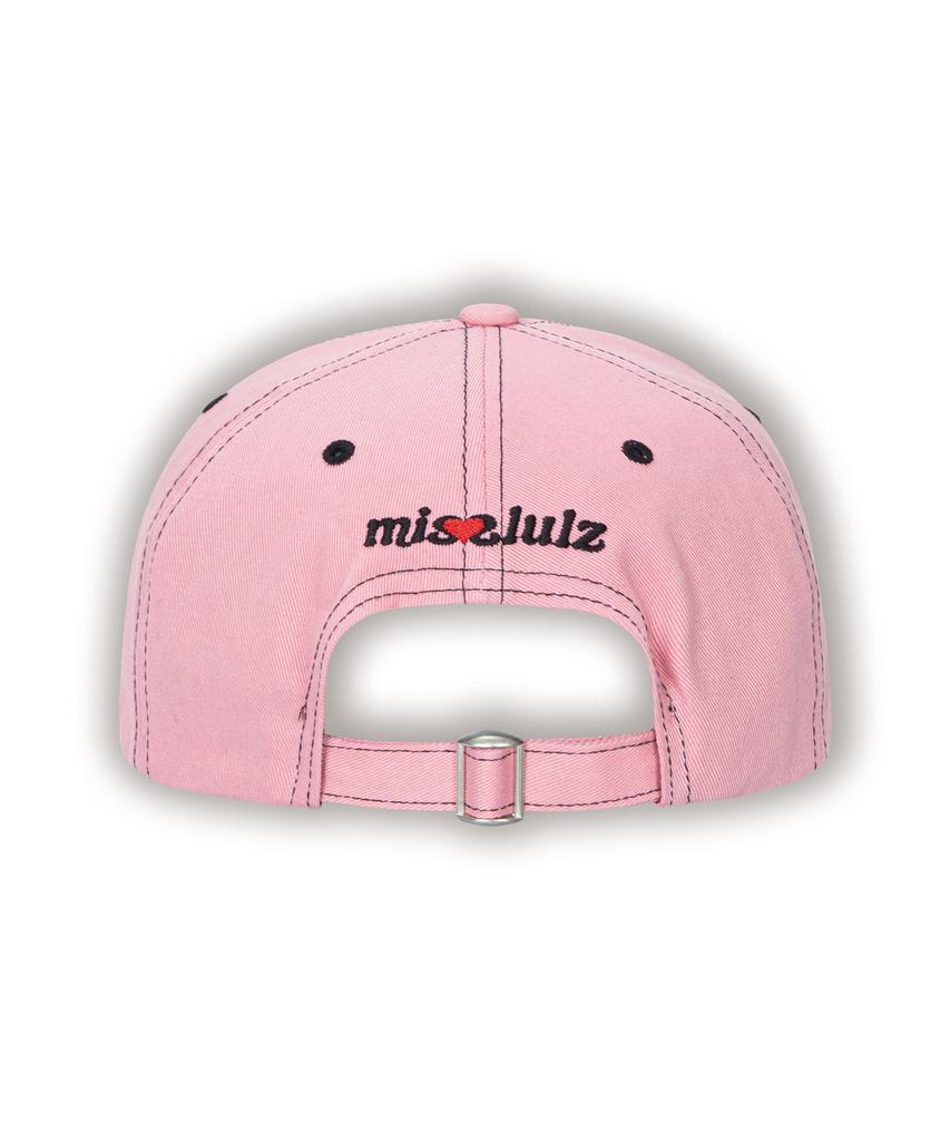 MISSLULZ Graphic Applique Ball Cap Pink