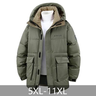 Taglie Forti 5XL-11XL Moda Inverno Giubbotti da Uomo Casual Larghi Spessi Caldi Oversize Capispalla Cappotto da Uomo