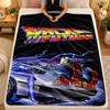 Flannel BlanketBack to the Future Warm Soft Throw Blanket for Indoor Sofa Bed Living Room Use