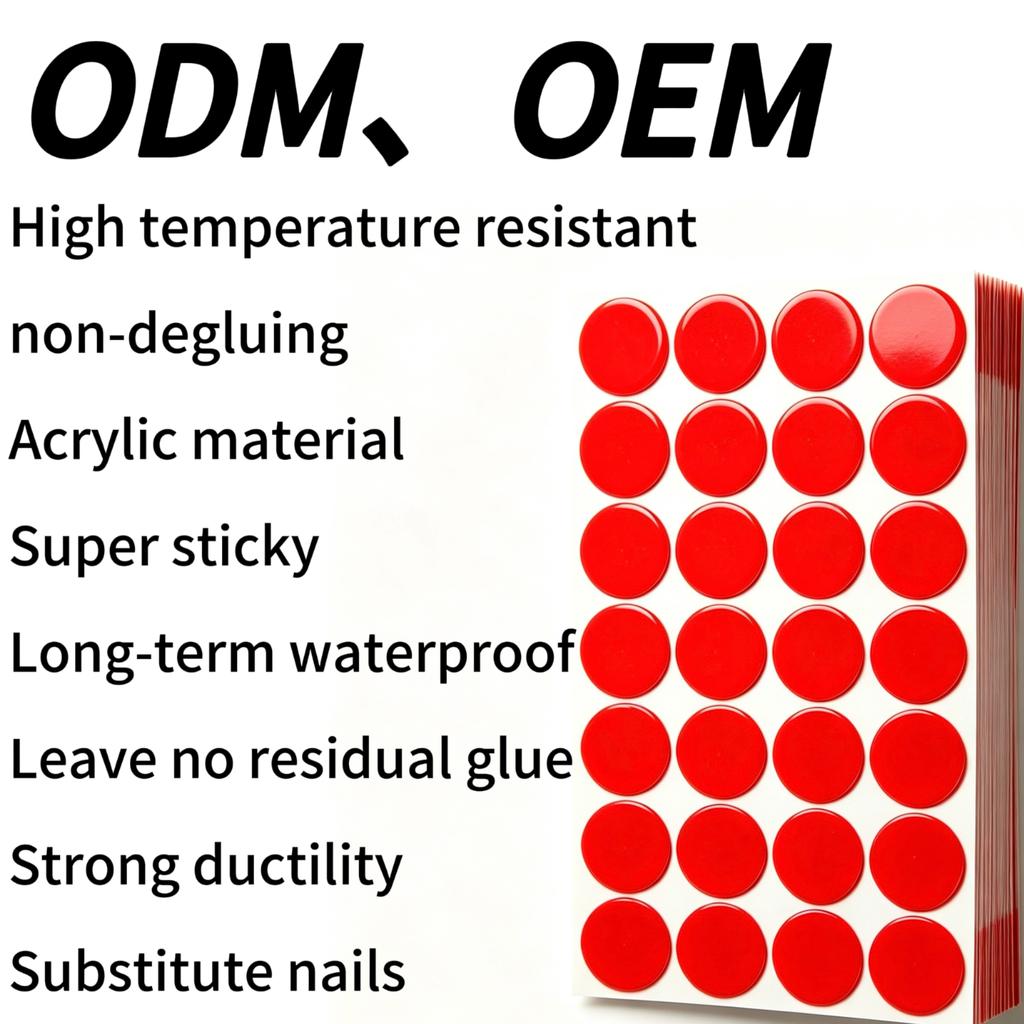 r Acrylic Double-sided Tape, Strong Adhesive, Tear Off, Traceless, Temperature Resistant and Moisture Resistant.