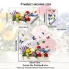 Spring Garden Flower and Butterfly Combination Window Decal No Adhesive, Removable for Bedroom Decorating Stickers