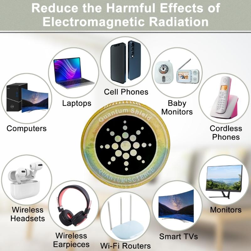Electromagnetic Frequency Blocker Stickers for Home Electronics Laptops Tablets and Phones Shield Against Harmful Waves