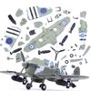 20cm 4D Boy Diy Toys Fighter Assemble Blocks Building Model Airplane Military Model Arms Germany BF109 UK Hurricane Fighter Gift