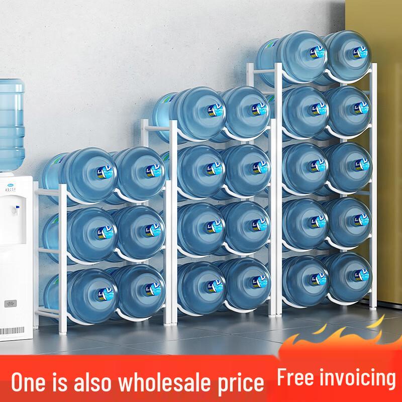 3-Tier Double-Row Water Bottle Storage Rack