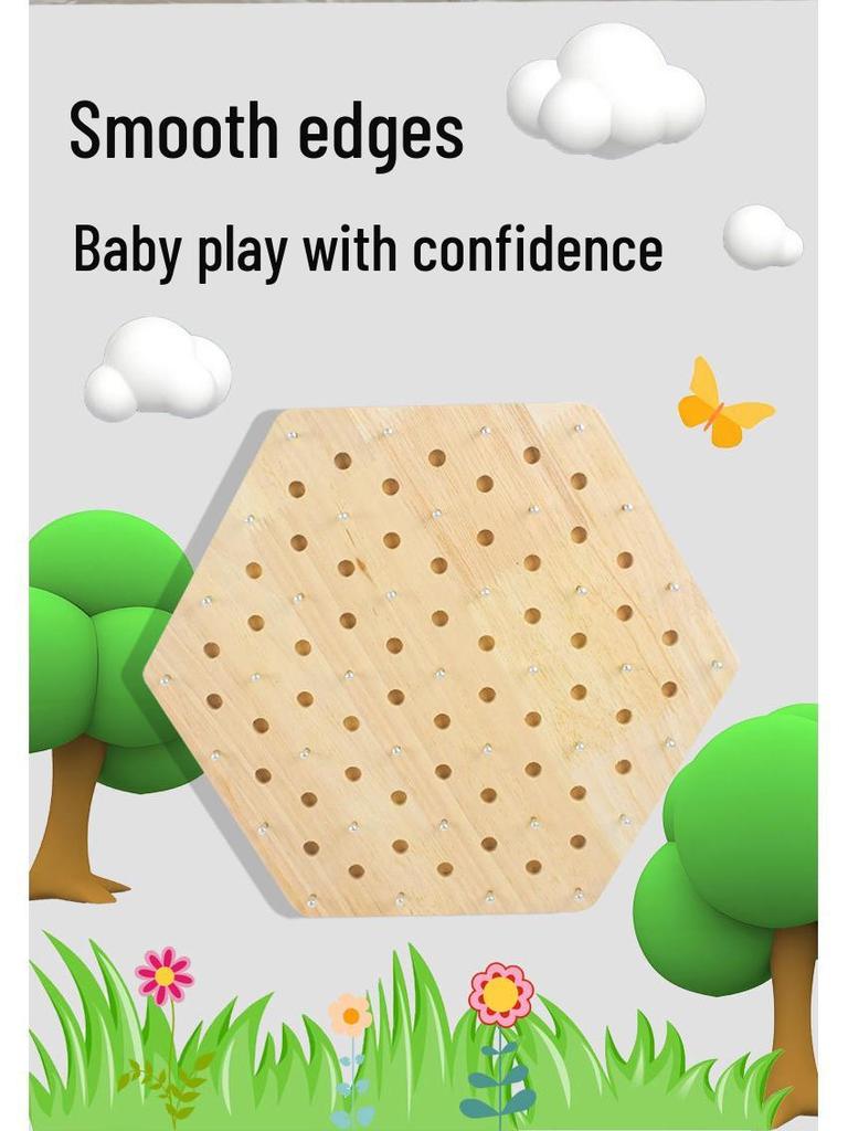 Wooden Triangle Chess Board Game - Parent-Child Interactive Educational Toy
