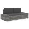 Day and Night - Day and Night Gray Synthetic Rattan 2 Seater Sectional Sofa