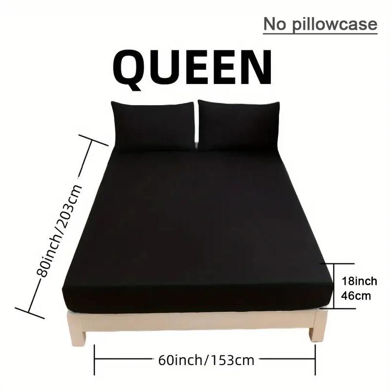 Black, White, and Gray Solid Color Fitted Sheet Bedding—super Soft and Skin-friendly Sheets with Deep Pocket Mattress Topper