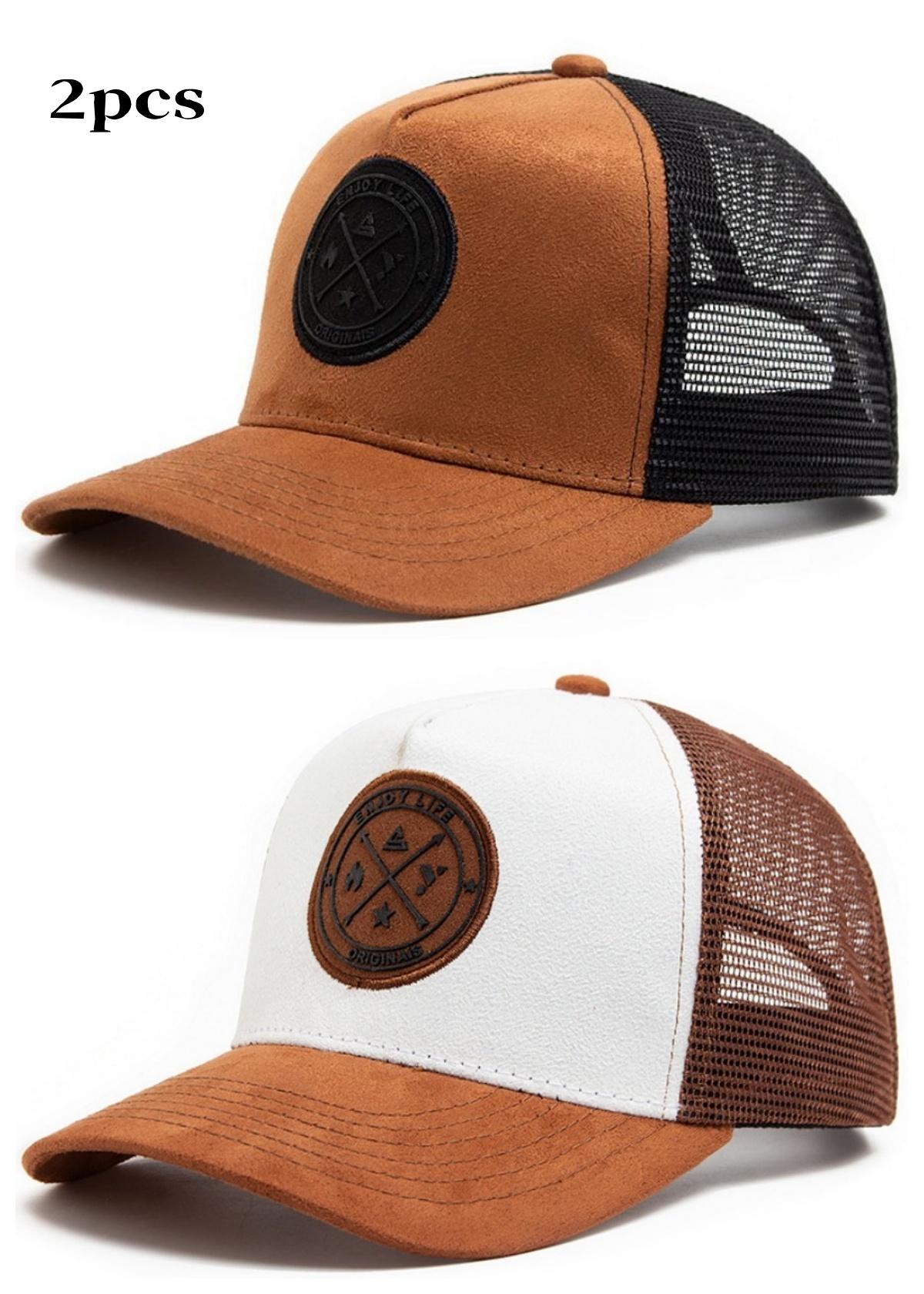 1 Stück Vier Jahreszeiten Mesh Baseballkappe Damen Herren Mode Lässig Atmungsaktiv Buchstaben Symbol Unisex Hiphop Trucker Kappen Outdoor Sport Da Adjustable black