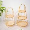 1/2/3 Layer Fruit Basket Food Basket Decorative Standing Tray Bamboo Serving Tray Bamboo Storage Basket For Kitchen