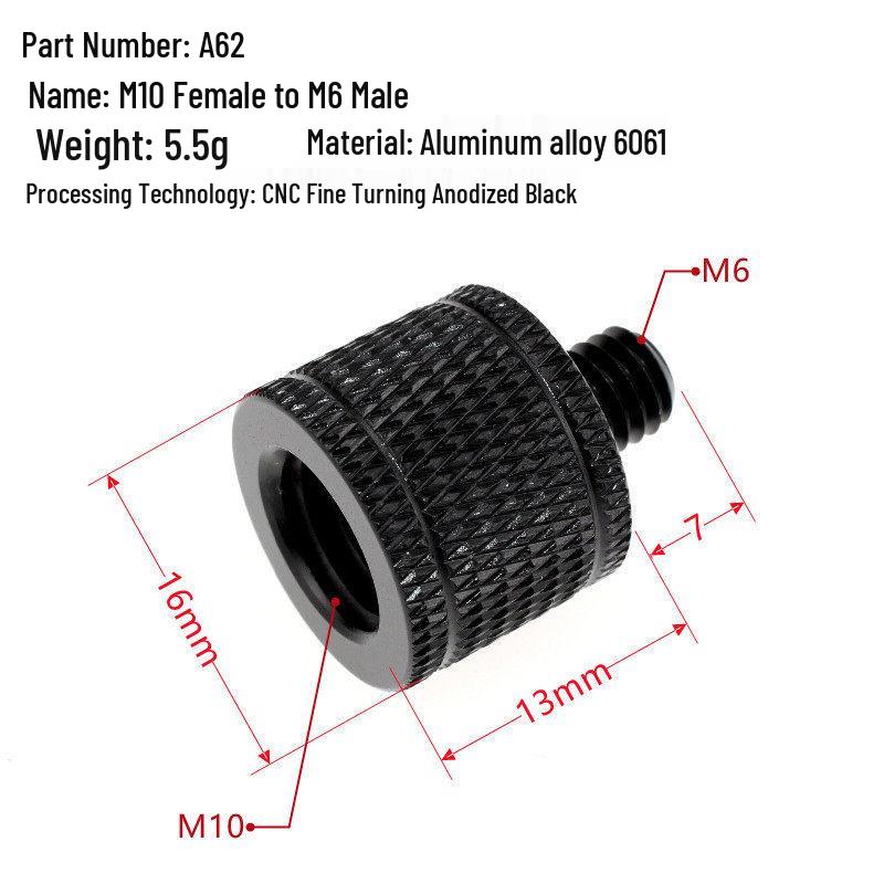 1/4 to 3/8 M4 M5 M6 M8 Screw Adapter for Tripod, Pan/Tilt Camera, Hot Shoe Mount & Light Stand