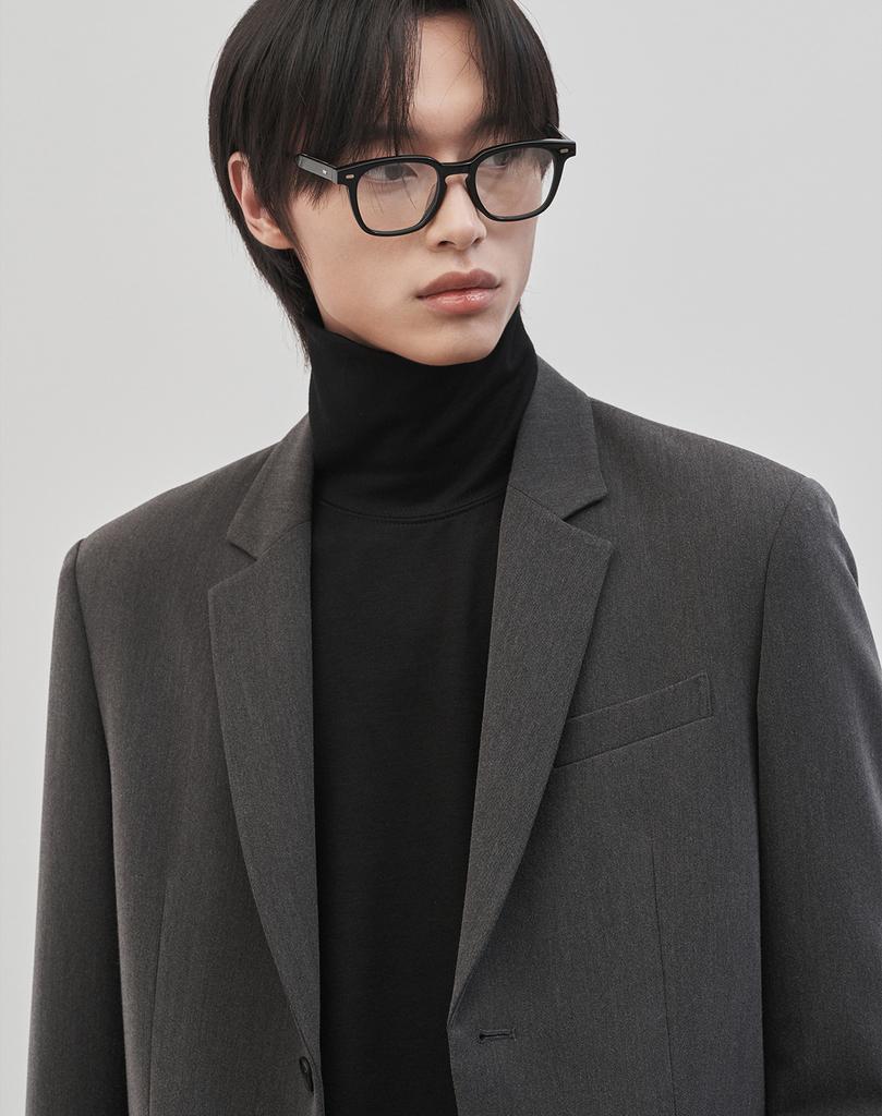 Work On Body Off [Summer/All Seasons] Civico Semi-Overfit Single Two-Button Blazer [Grey]