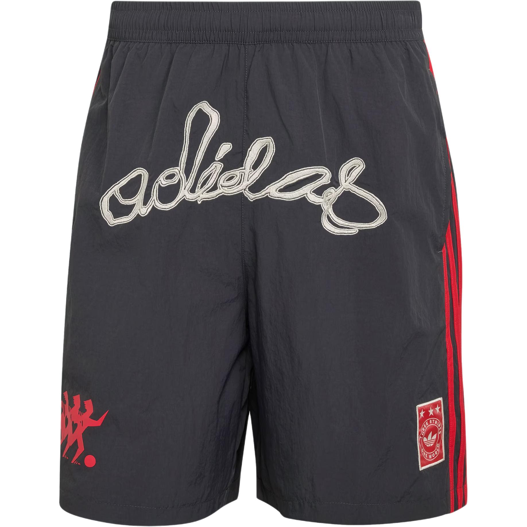 Adidas Originals Nylon Gfx Short Striped Loose Simple Elastic Waist Comfortable Sports Shorts Men shorts KU9256 S