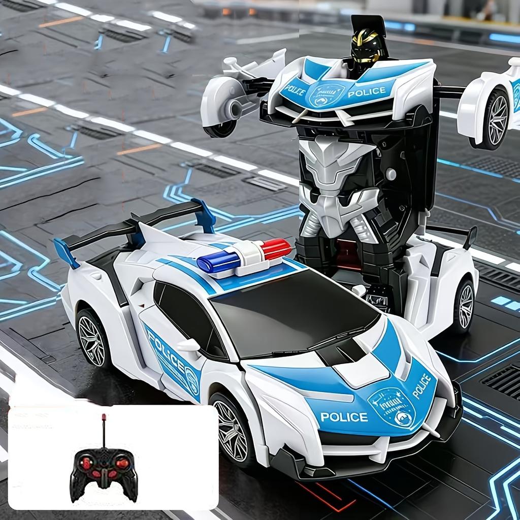 Transformable Remote-controlled Car, One-button Transformation and 360° Rotation for Car-robot, Suitable Gift for Children, Perf