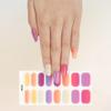 New Semi-Cured UV Gel Nail Stickers - 16 Finger Set with Light Therapy Curing Lamp for Full Nail Coverage