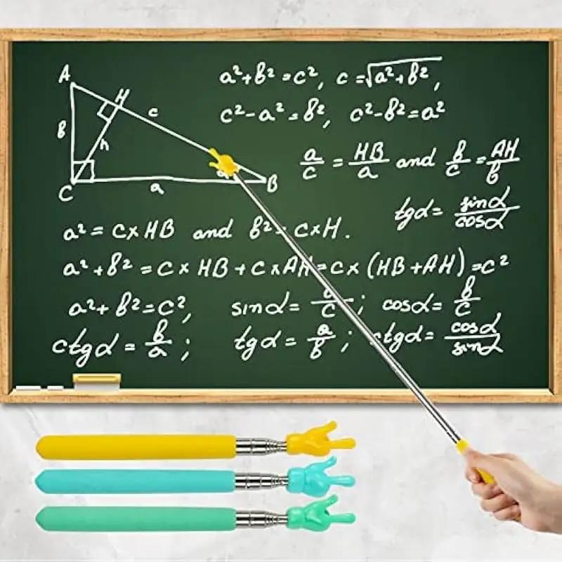 Telescopic Reading Finger Stick Whip Command Stick Click To Read Teaching Aids Teachers Classroom Tool Pointer Finger Stick