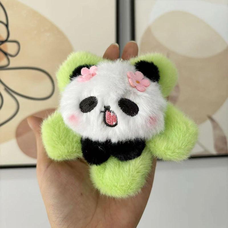 Creative Sunflower Panda Plush Toy Adorable Keychain Soft Stuffed Animal Gift 10-15cm