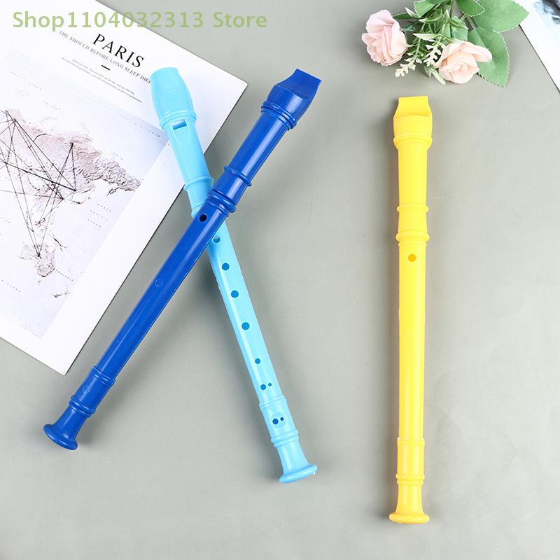 1PC Long Flute Woodwind Instrument with 8 Holes Colorful Plastic Music Gift for Kids Random Color