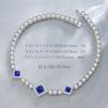FANCIME Tennis Bracelet with Square and Cubic 3mm September Cube Tennis Sterling Silver Power Brand Present Women's Sapphire, Cut, Zirconia, Wide,