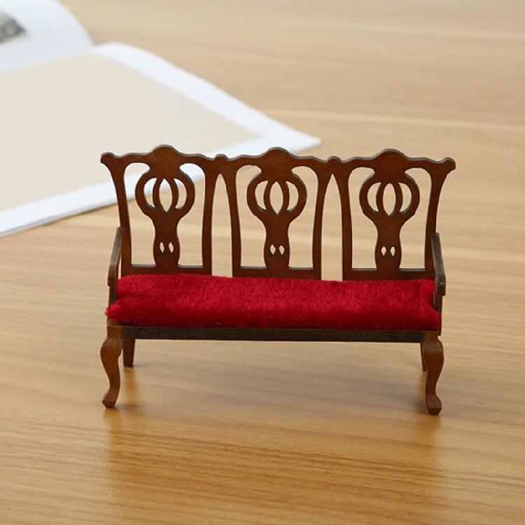 1/12 Dollhouses Sofa Chair and Cushion For Craft Model Project Living Room And Study Room Scene Display Decoration
