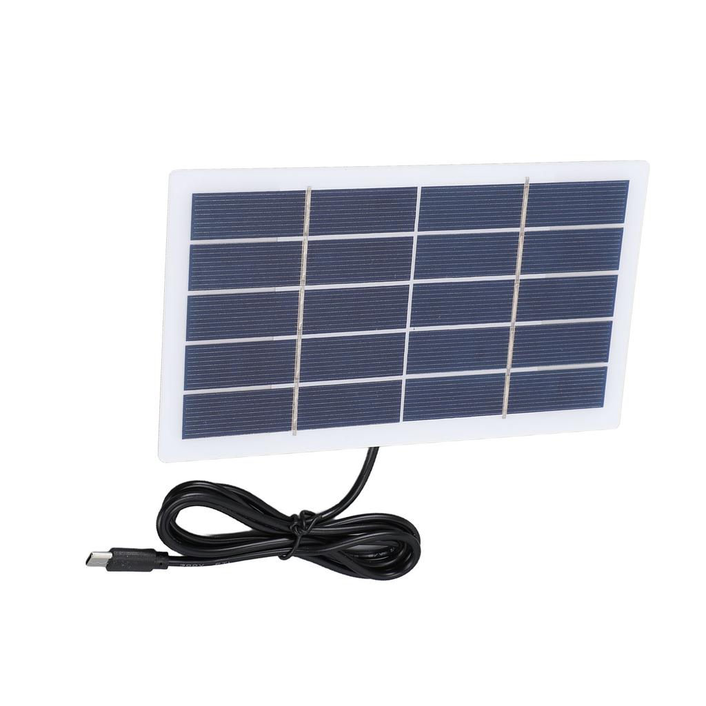2W Solar Panel Water Proof Polycrystalline Silicon Solar Panel Charger with Type C Interface for Outdoor Garden Lights