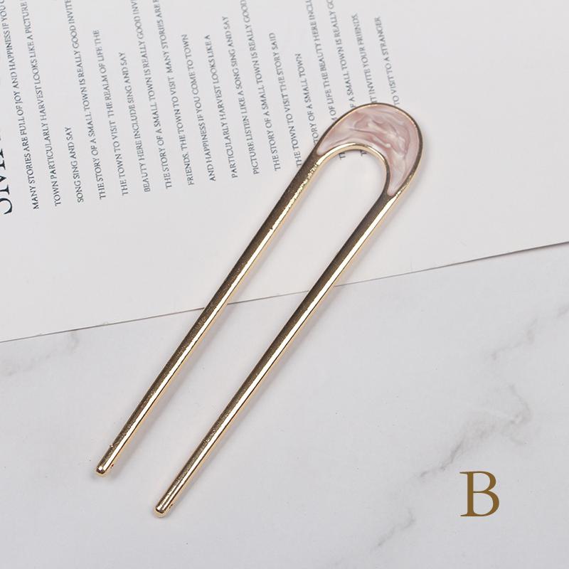 Frauen Frikadelle Haar Stecker Metall U-förmigen Haar Zubehör Kopfschmuck Haar Sticks Elegantes Temperament