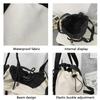 Personality Women Crossbody Bag Large Capacity Couple Shoulder Bag New Casual Nylon Tote Bag Luxury Drawstring Handbag