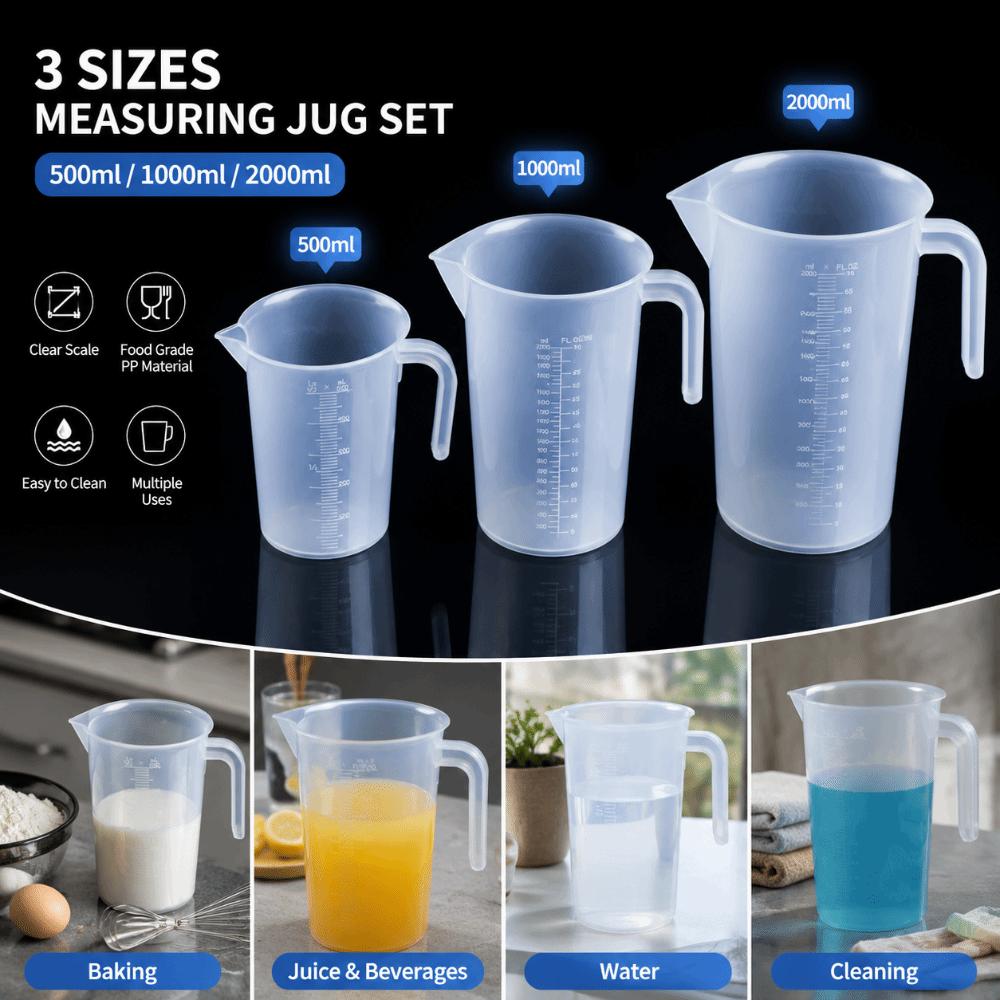 Thickened Plastic Measuring Cup with Scale Liquid Measuring Cup Graduated Cup  Kitchen Baking
