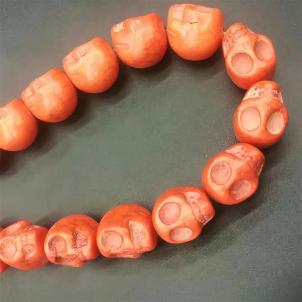 CH70 20Pcs 11mm wacky Skull Beads Clothes Multicolor Beads Handmade Diy Necklace Gothic Jewelry Handmade Beads trend Accessories