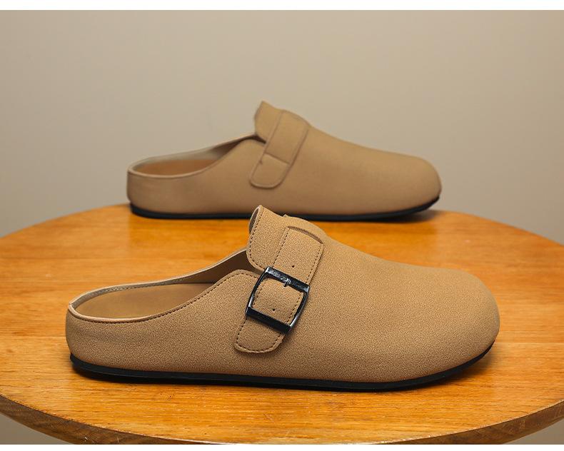 Men's Fashion Bag Head Slippers Trend High Quality Thick-soled Half-drag Sandal Casual Men Shoes Beach Slipper Zapatos De Hombre