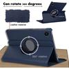 Coque pour Samsung Galaxy Tab A9 Plus / A11 Plus - Protection Rotative 360° - Bleu Marine