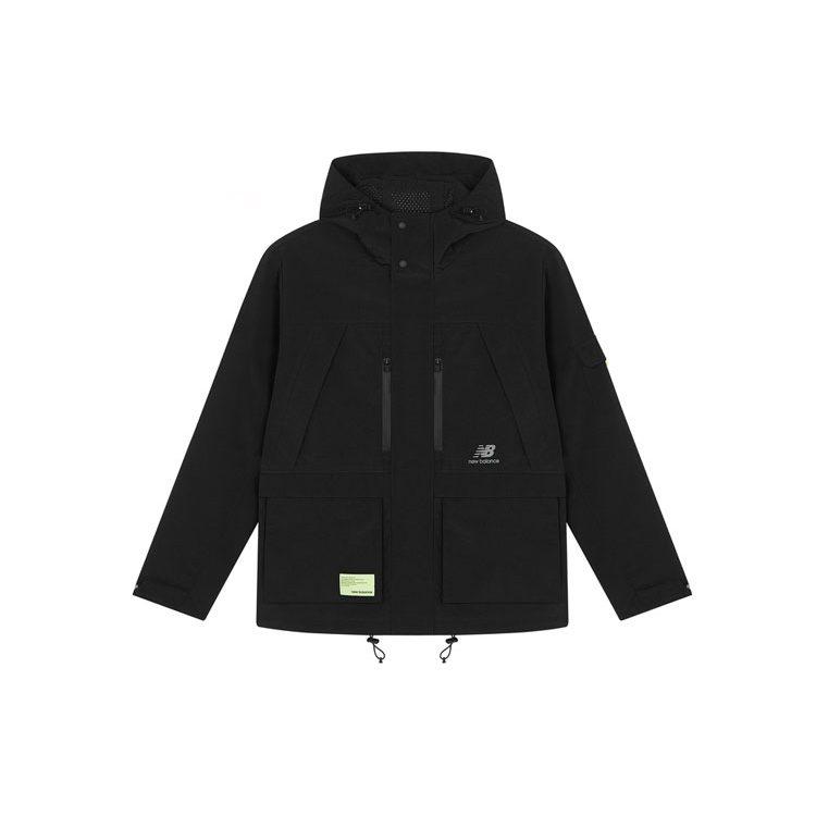 New Balance Jackets Men's Black Hooded Moderate Other AMJ21356-BK