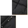Men Waistcoat V-Neck Sleeveless Single Breasted Quilted Vest Coat with Zipper Pockets Solid Color Plush Lining Thickened Thermal Vest Jacket