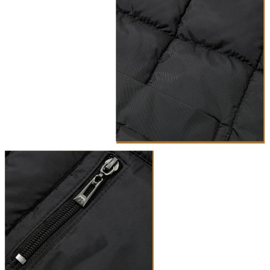 Men Waistcoat V-Neck Sleeveless Single Breasted Quilted Vest Coat with Zipper Pockets Solid Color Plush Lining Thickened Thermal Vest Jacket