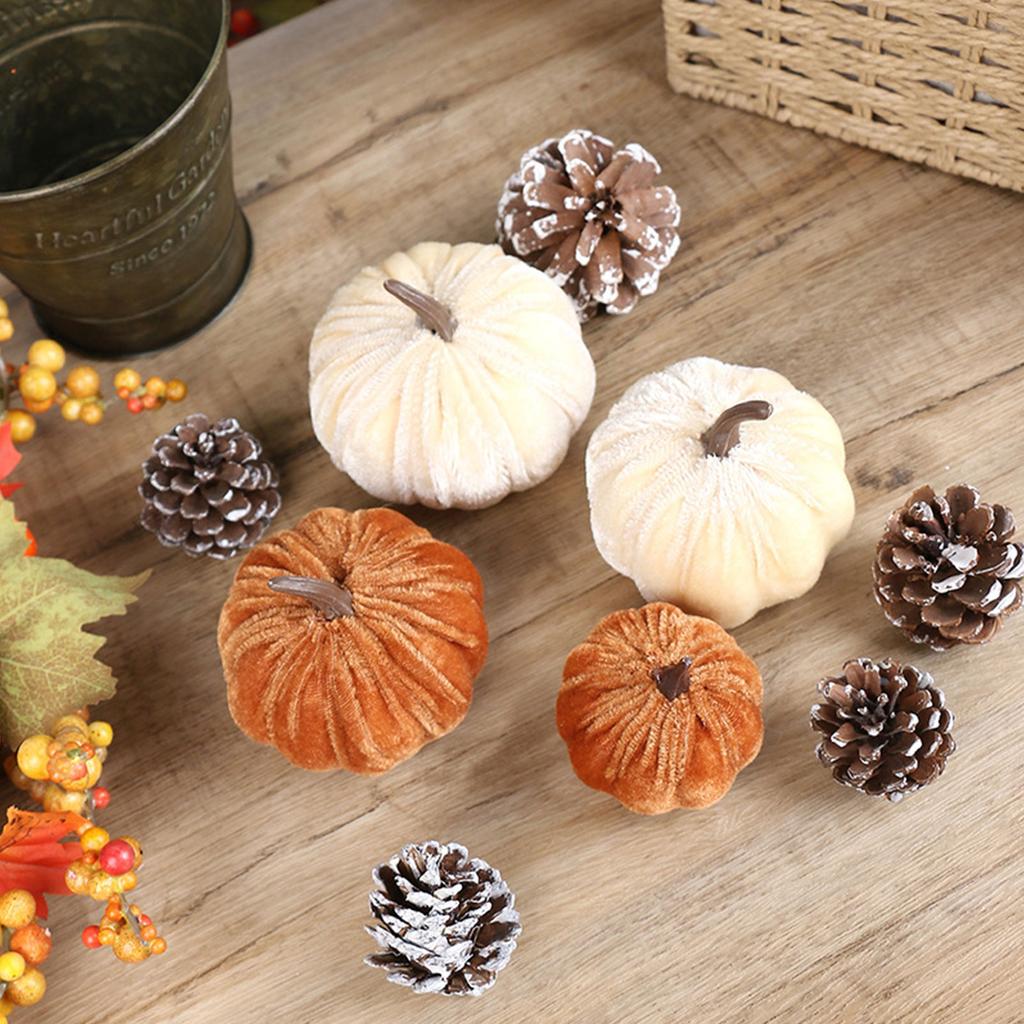 Halloween Pumpkin Decorations Nordic Pumpkin Figurine Sculptures Ornament Decorative Pumpkin Table Centerpieces Gift