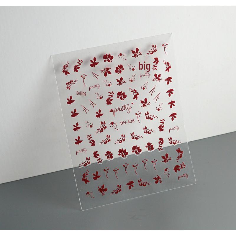 

Наклейки для ногтей Chrome Hearts Черно-белый крест с розами