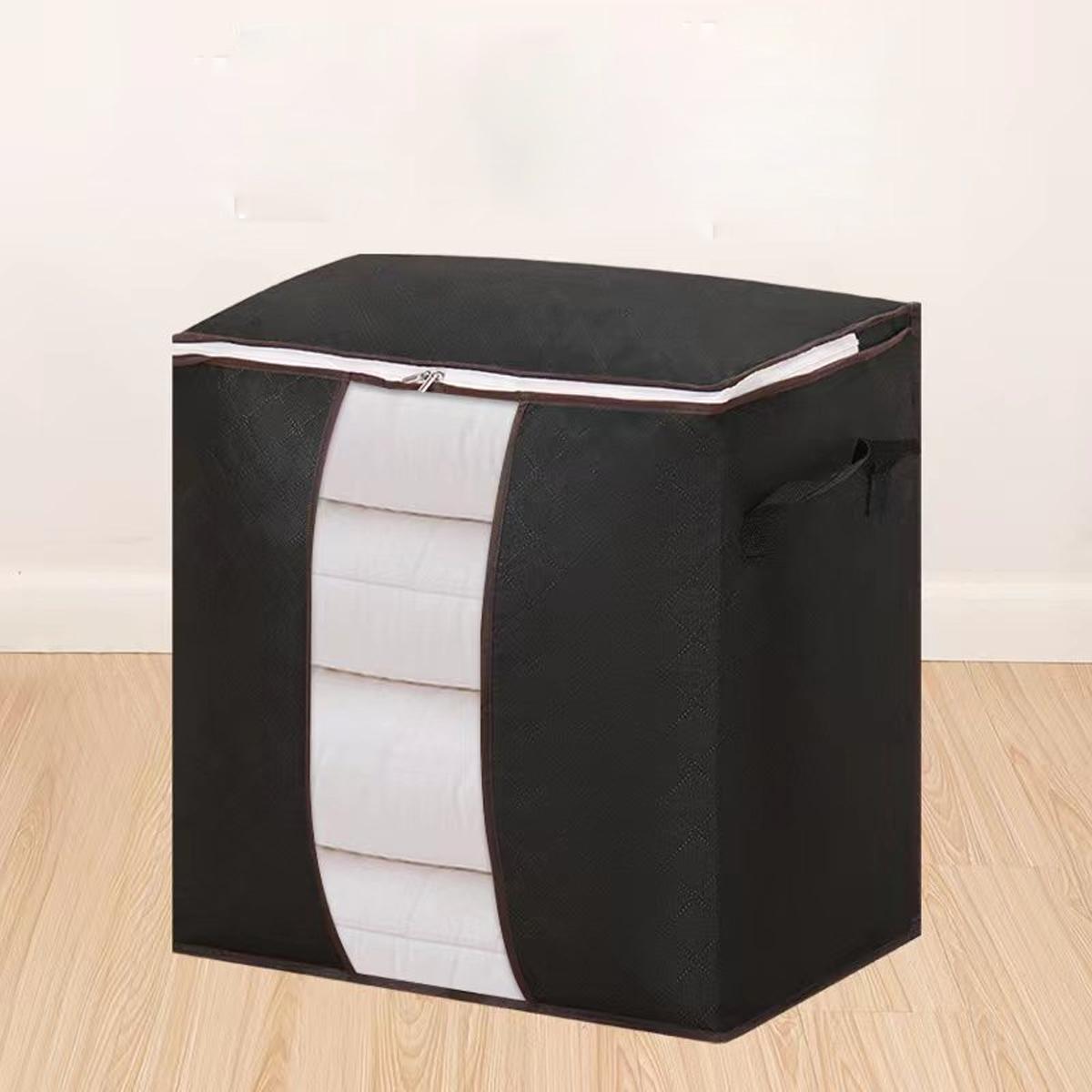 

1/3 шт. Очень большая сумка для хранения с ручками - Портативная сумка для организации одежды и одеял с окошком, прочный полиэстер