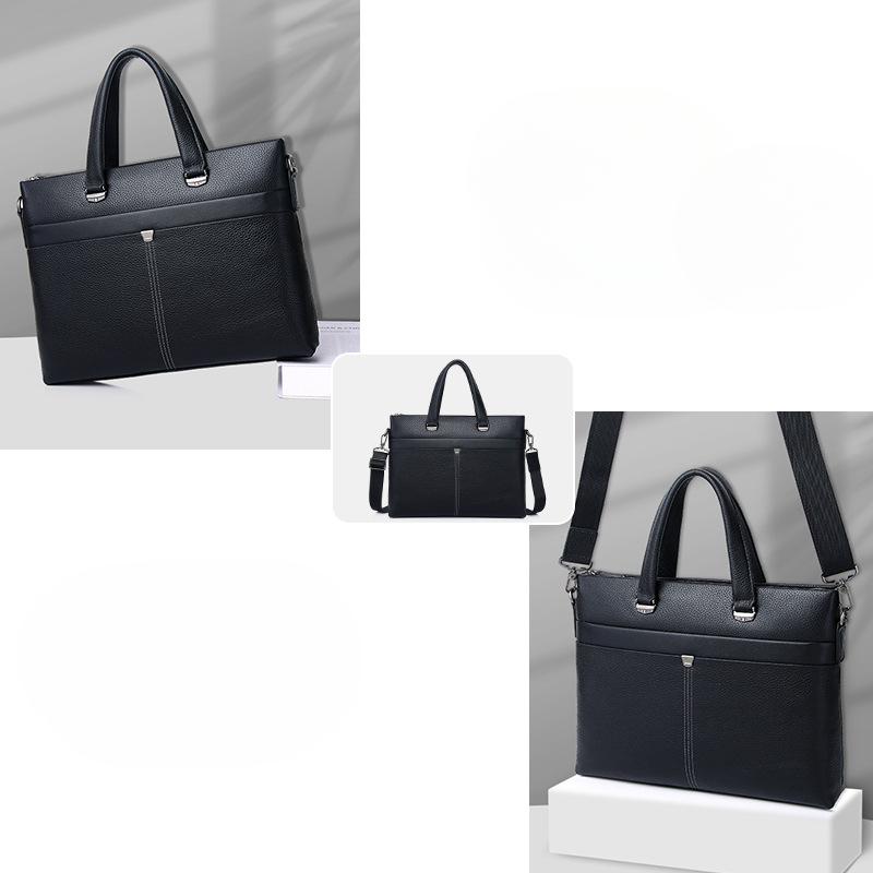 Large-capacity Cowhide Casual Single-shoulder Bag Waterproof and High-end Briefcase for Men Casually