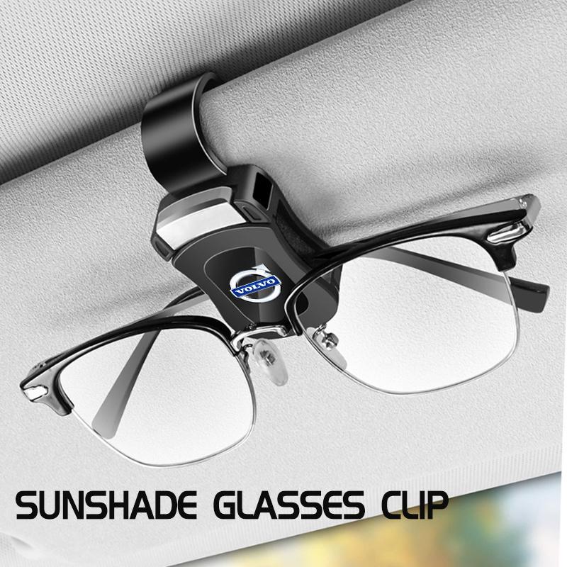 For Volvo Fashion Car Sun Visor Glasses Clip Eyeglasses Storage Holder V50 S60 XC60 S40 XC40 XC90 V70 XC70 C30 V40 V60