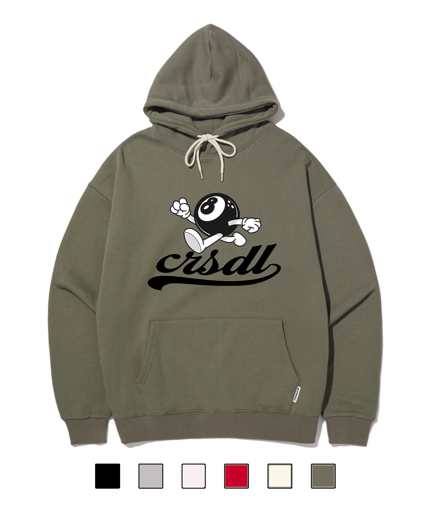 Cream Soda Lab Blackball Logo Hoodie Khaki Black (Fleece-Lined Or Non-Fleece-Lined) M
