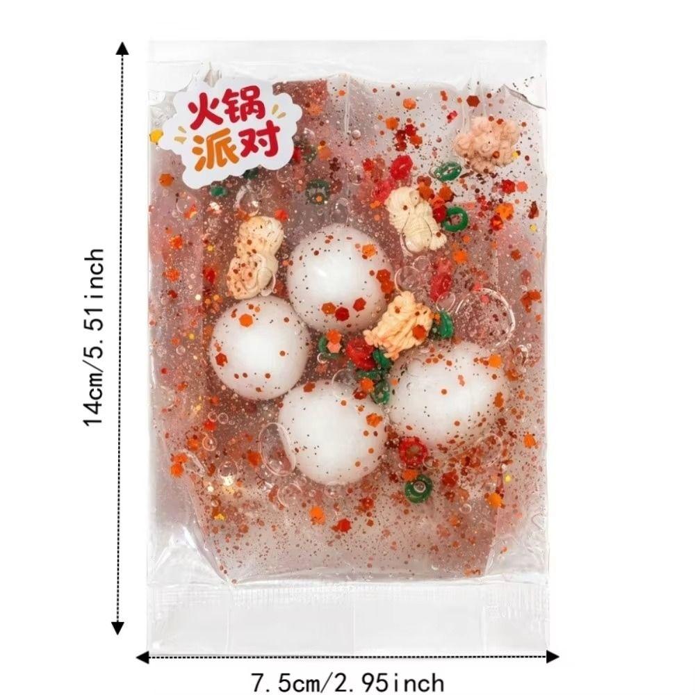 Crunch Sound Squeeze Bag Food Theme Crispy Handmade Balls Crunchy Squishy Ball Kids Adults