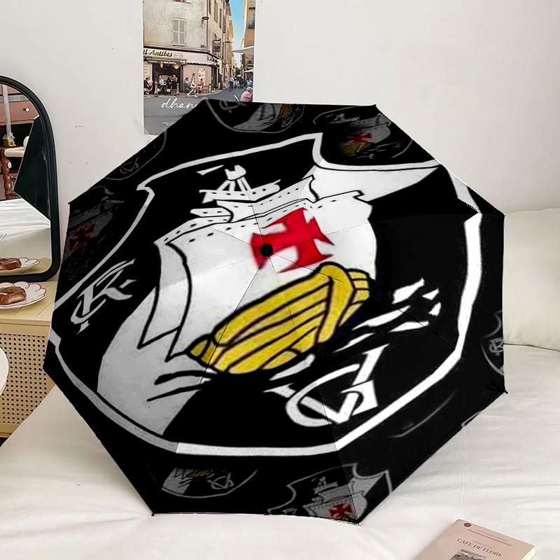 Ombrello con Emblema di Squadra di Calcio a 8 Stecche per Viaggio, Campeggio, Ombrello Leggero Portatile Casual, Essenziale per ogni Famiglia Regalo per le Vacanze