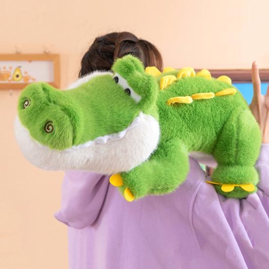 Large Crocodile Hugging Pillow Green Giant Stuffed Animal Doll Toy Soft Plush Body Pillow for Kids And Adults