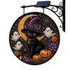 Energieeinsparung Hof Hängende Dekoration Solarbetrieben Halloween Licht, Schädel Hexe Schwarze Katze Friedhof Zombie Design LED Licht Wasserdicht Veranda Ornamente