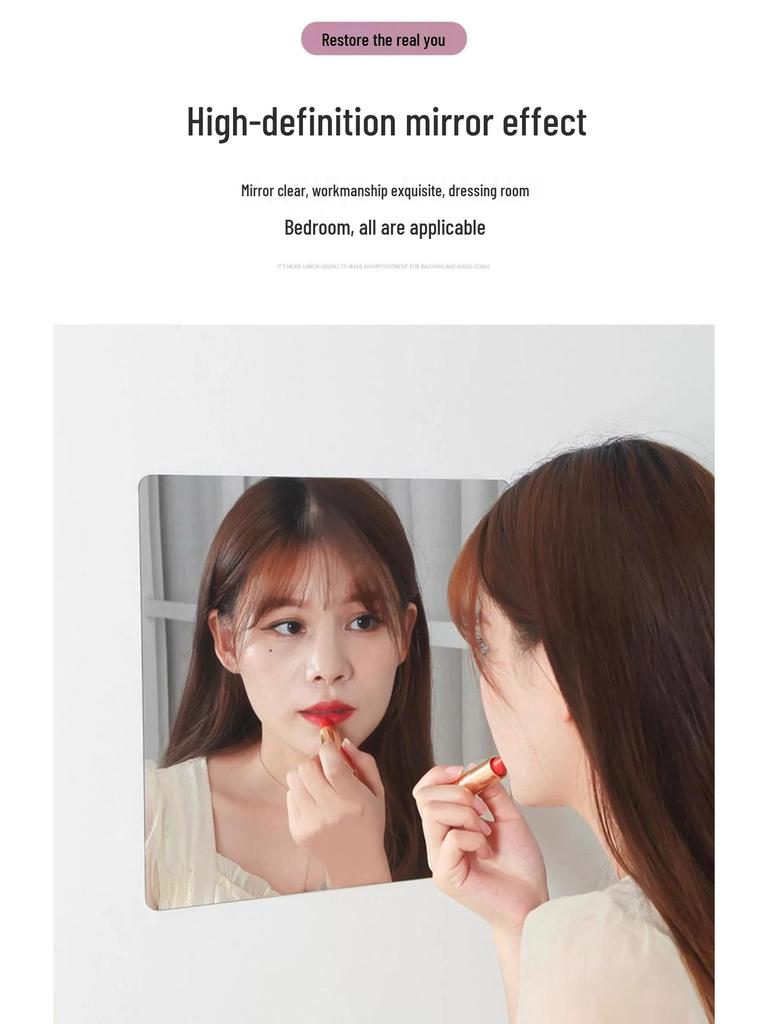 [Newcomer Exclusive] Full-Body Acrylic Soft Mirror Sticker - Self-Adhesive, High-Definition Dormitory Dressing Mirror