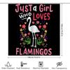 Women'S Love Heart Floral Shower Curtain Bathroom Decor With Flamingo Design This Title Incorporates Keywords That Are Likely To