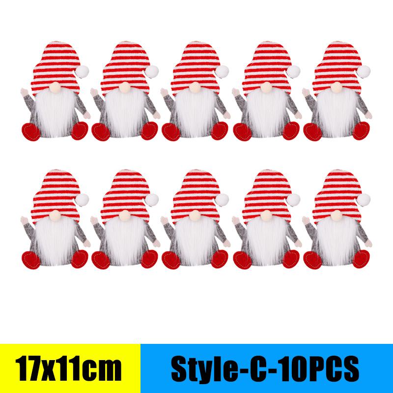 Christmas Cutlery Holder Knife and Fork Pocket Bag Cutlery Cover Star Tree Elk New Year Christmas Party Dinner Table Decoration