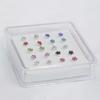 20 Teile/schachtel Frauen Blume Strass Versilbert Nase Stud Body Piercing Schmuck