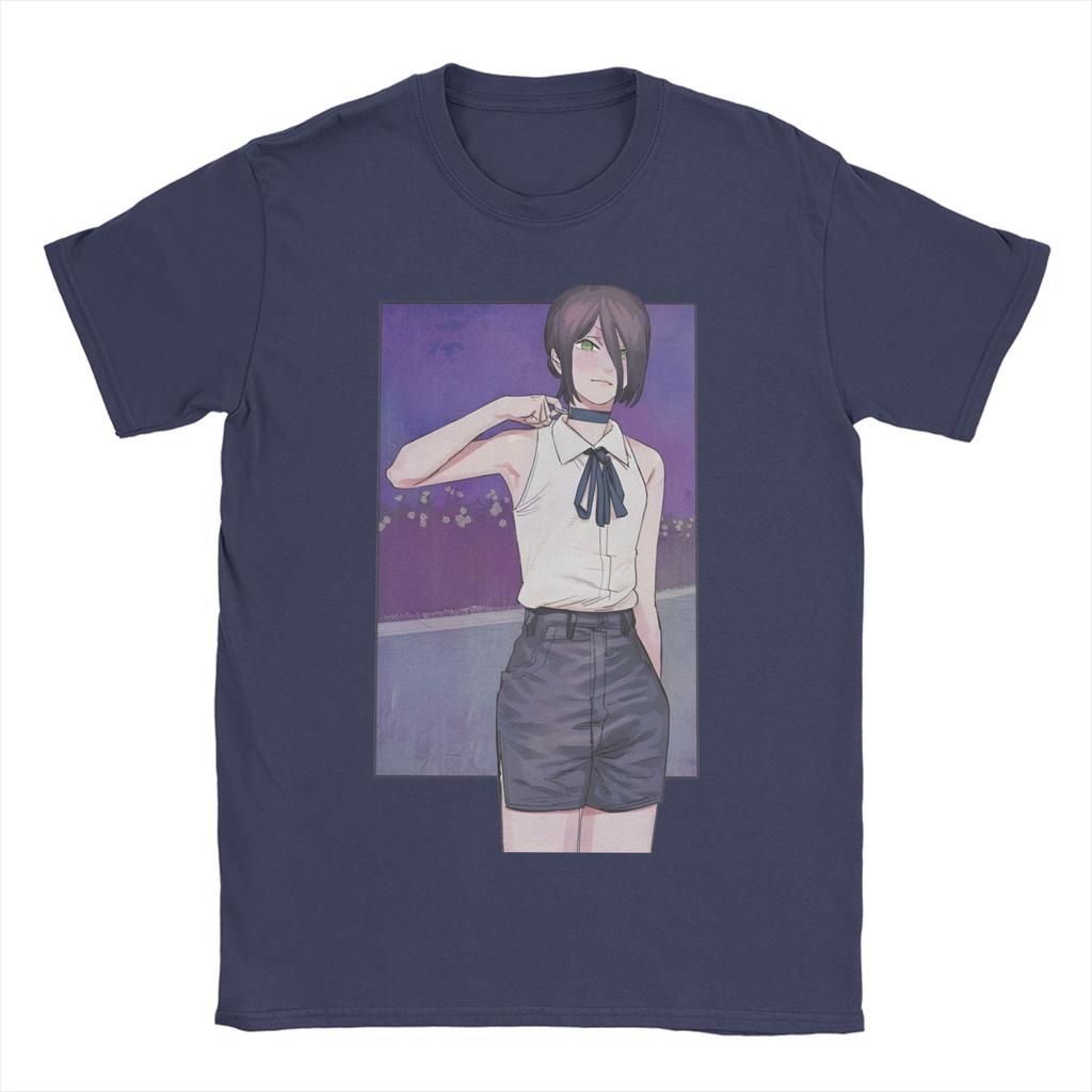 Men Women Chainsaw Man Reze Bombs Devil T Shirt Movie Pure Cotton Clothing Creative Short Sleeve O Neck Tee Shirt Summer TShirt