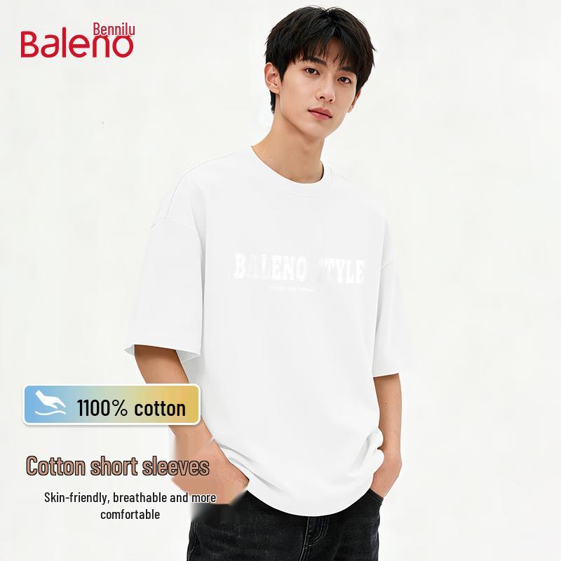 

Baleno Men s Loose Fit Letter Print Cotton T-Shirt 2XL